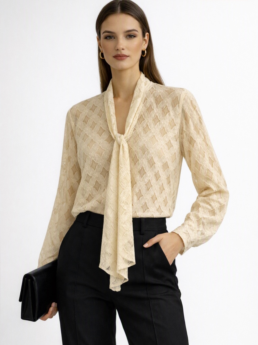 Sugarhigh Lovestoned Cream Lace Blouse M Modern Craft Updated Lady Layering Deco